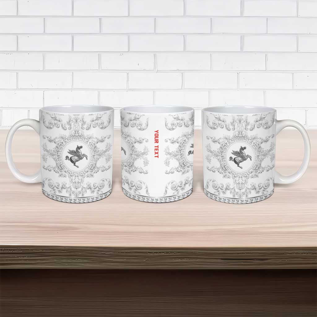 Personalized Italy Tuscany Ceramic Mug Baroque Motif