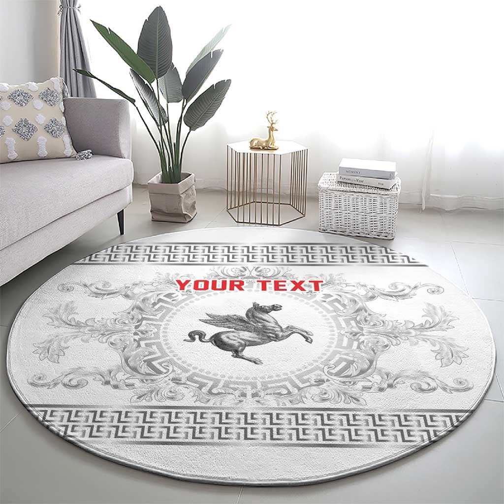 Personalized Italy Tuscany Round Carpet Baroque Motif