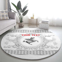 Personalized Italy Tuscany Round Carpet Baroque Motif