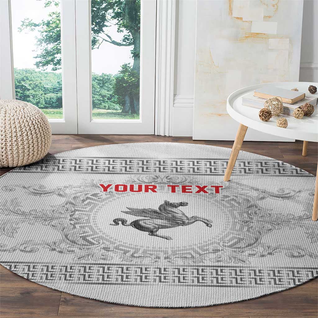 Personalized Italy Tuscany Round Carpet Baroque Motif