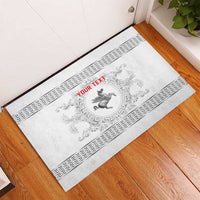 Personalized Italy Tuscany Rubber Doormat Baroque Motif