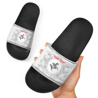 Personalized Italy Tuscany Slide Sandals Baroque Motif