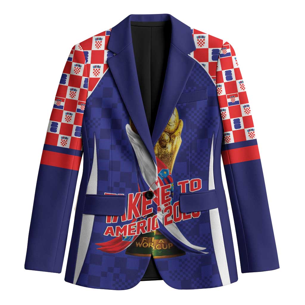 Croatia World Football Personalized Blazer Vatreni Take Me To America 2026 Blue