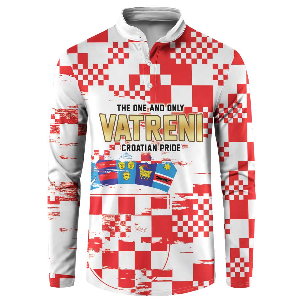 Croatia World Football Custom Button Sweatshirt Vatreni Croatian Heritage