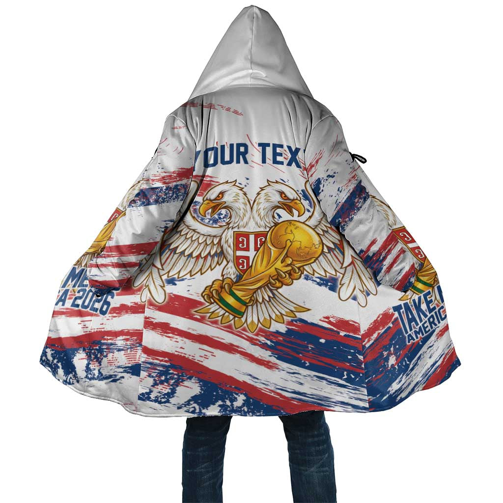 Serbia Take Me To America Personalized Cloak Strong Eagle Pride
