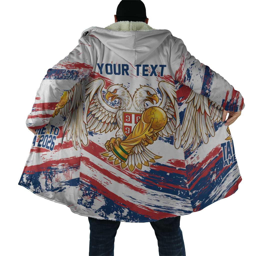 Serbia Take Me To America Personalized Cloak Strong Eagle Pride