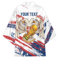 Serbia Take Me To America Personalized Kimono Strong Eagle Pride
