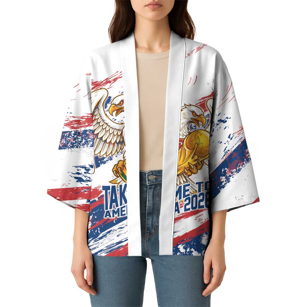 Serbia Take Me To America Personalized Kimono Strong Eagle Pride