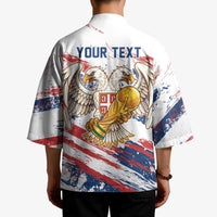 Serbia Take Me To America Personalized Kimono Strong Eagle Pride