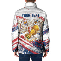 Serbia Take Me To America Personalized Padded Jacket Strong Eagle Pride
