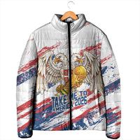 Serbia Take Me To America Personalized Padded Jacket Strong Eagle Pride