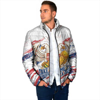 Serbia Take Me To America Personalized Padded Jacket Strong Eagle Pride