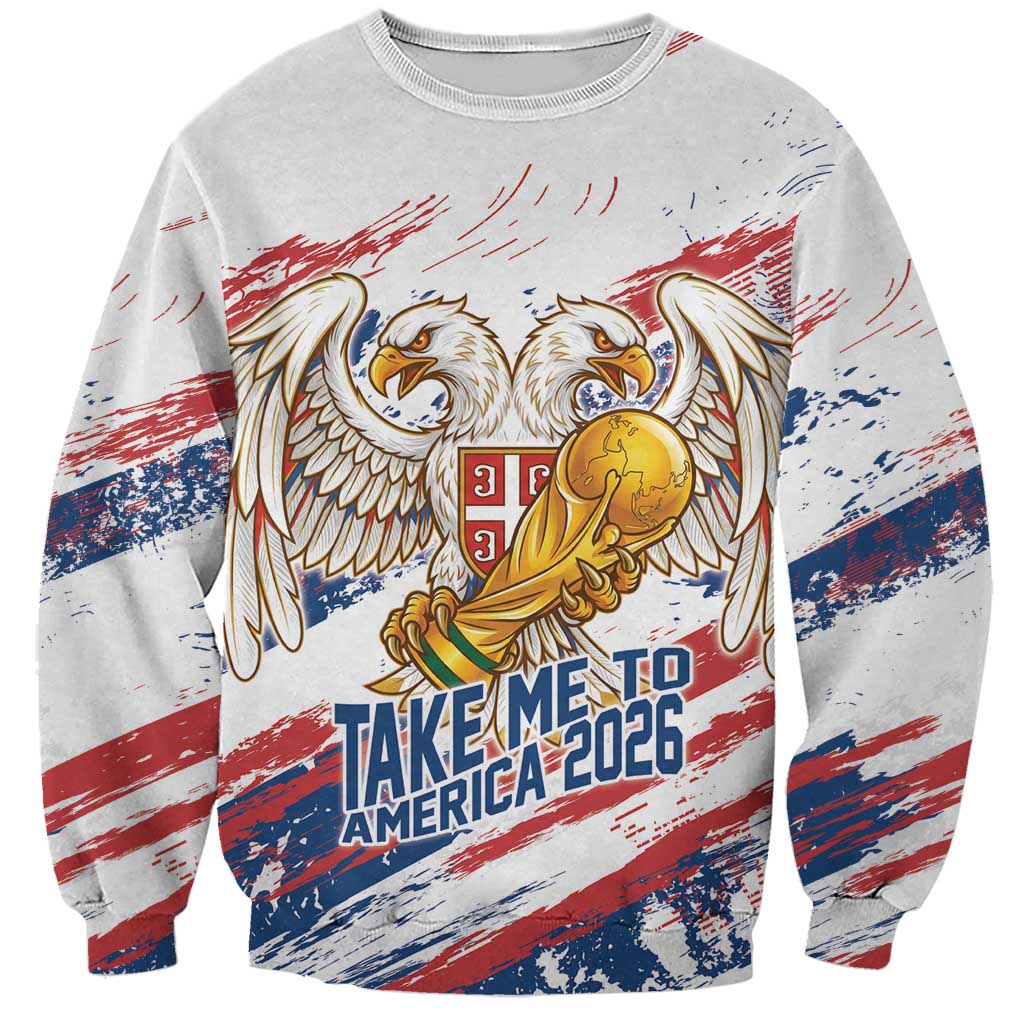 Serbia Take Me To America Personalized Sweatshirt Strong Eagle Pride
