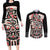 Personalized Canada Indigenous Haida Art Couples Matching Long Sleeve Bodycon Dress and Long Sleeve Button Shirt LT9 - Wonder Print Shop