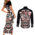 Personalized Canada Indigenous Haida Art Couples Matching Short Sleeve Bodycon Dress and Long Sleeve Button Shirt LT9 - Wonder Print Shop