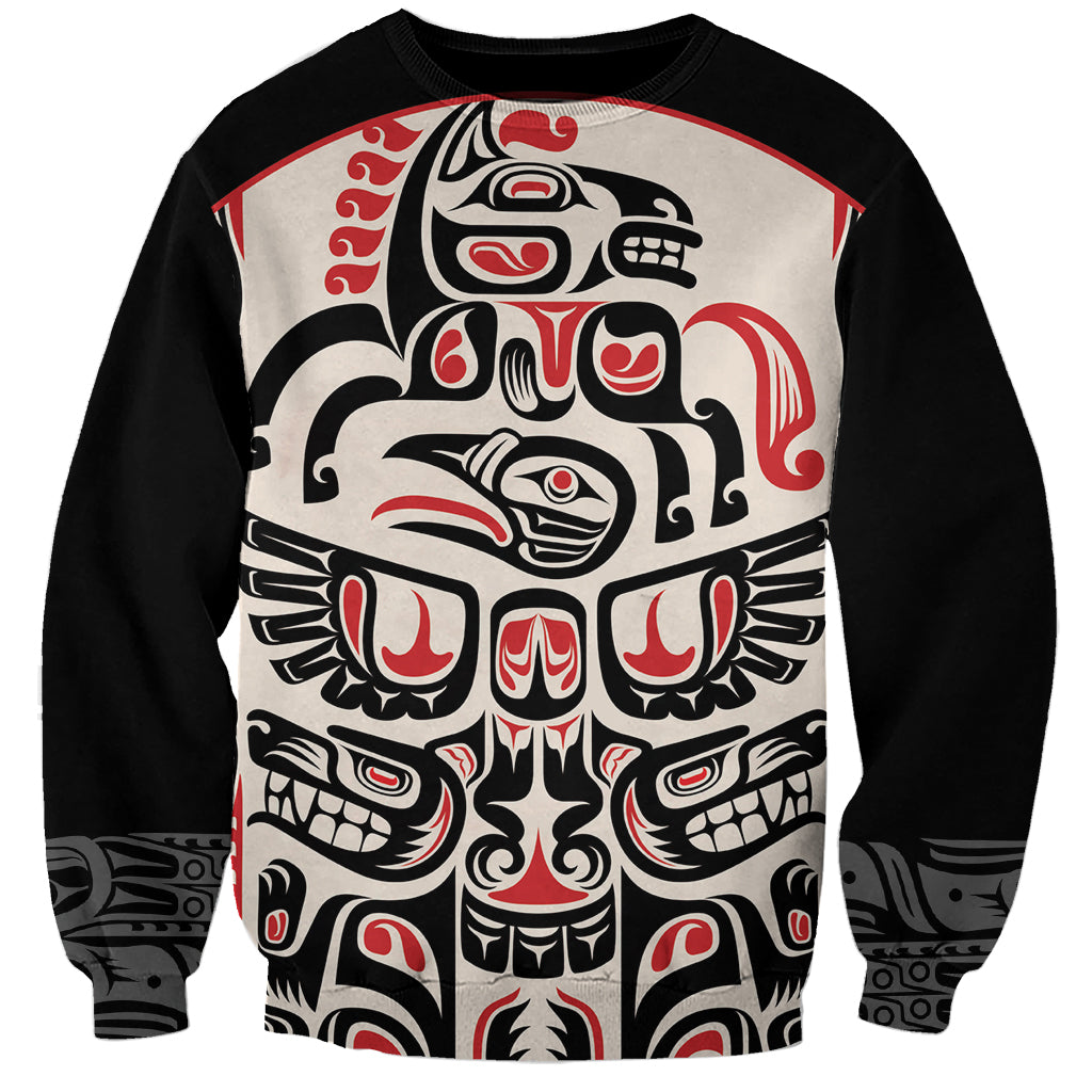 Personalized Canada Indigenous Haida Art Sweatshirt