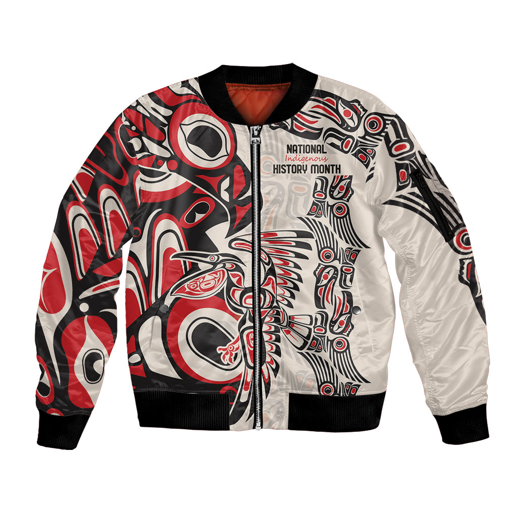 Personalized Canada Indigenous History Month Sleeve Zip Bomber Jacket