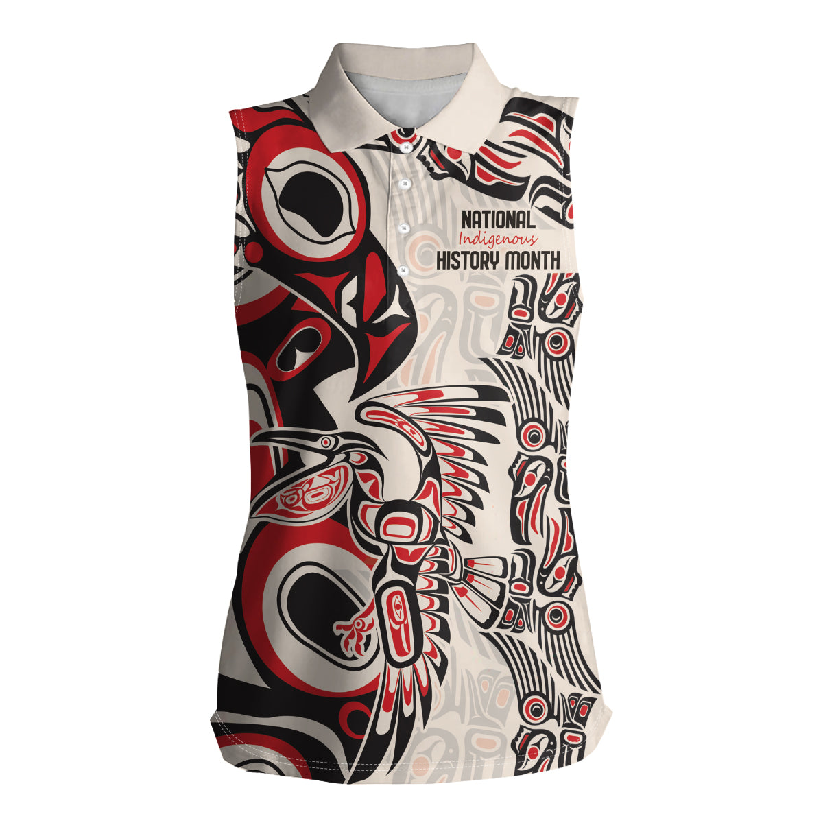 Personalized Canada Indigenous History Month Women Sleeveless Polo Shirt - Wonder Print Shop