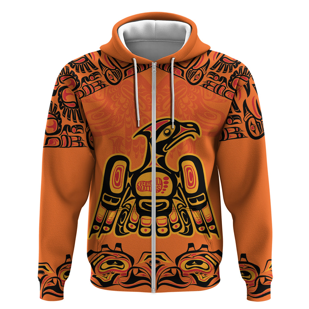 Personalized Every Child Matter Zip Hoodie Canadian Native Indigenous Haida - Wonder Print Shop