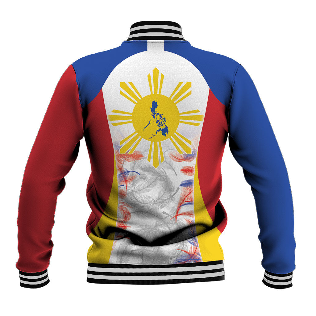 Philippines Flag Day Baseball Jacket Filipino Feather Pattern