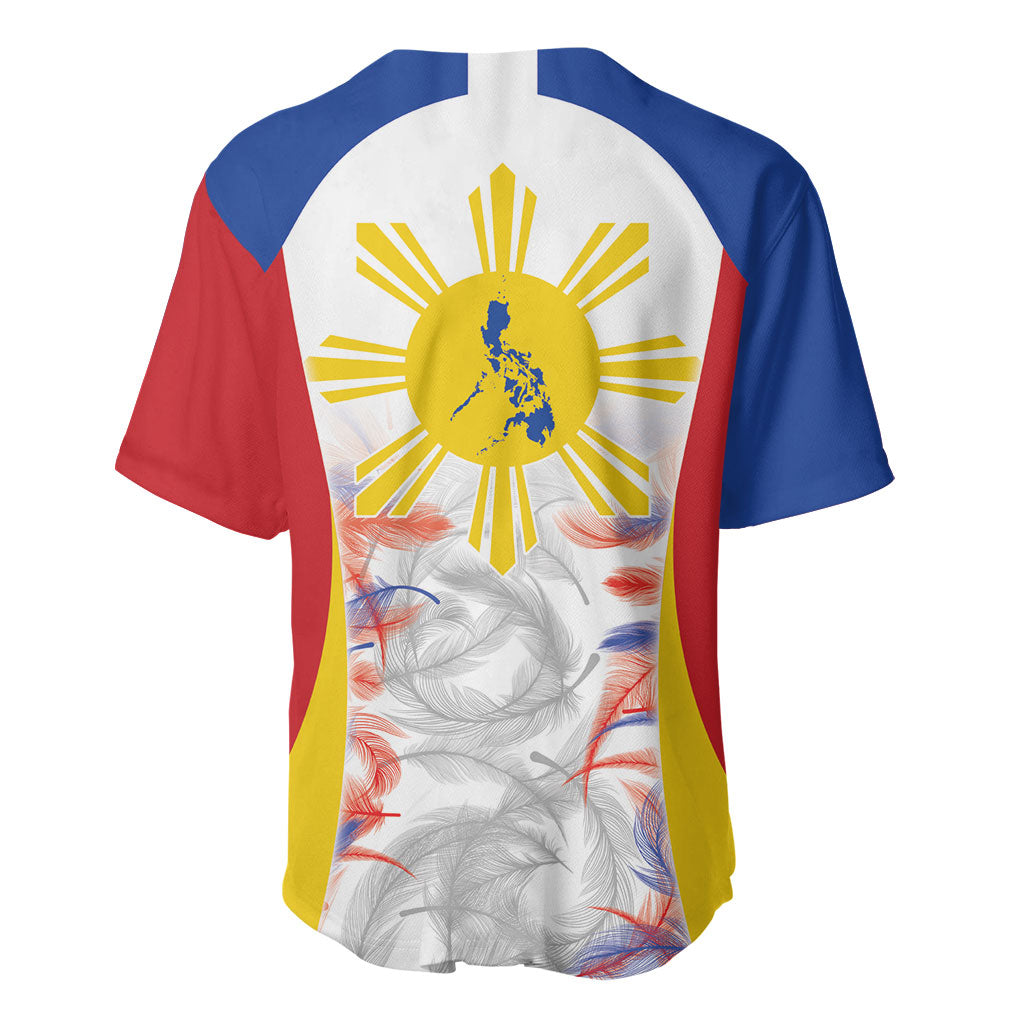 Philippines Flag Day Baseball Jersey Filipino Feather Pattern