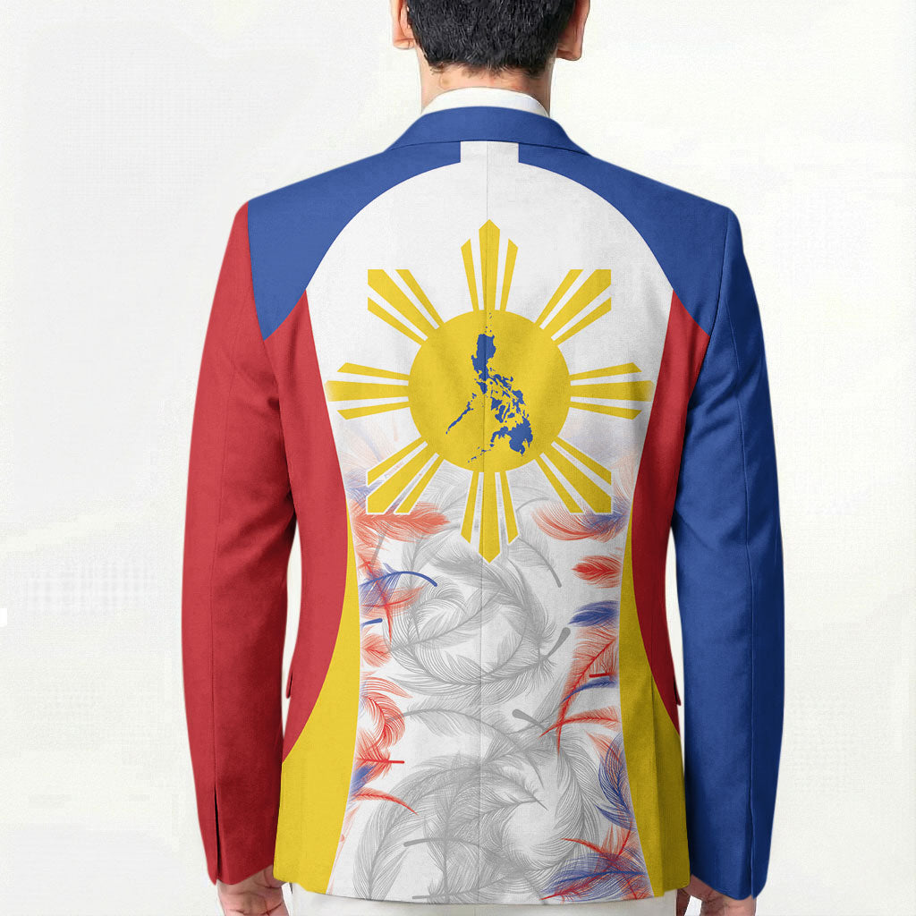 Philippines Flag Day Blazer Filipino Feather Pattern