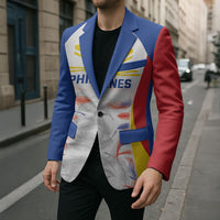 Philippines Flag Day Blazer Filipino Feather Pattern