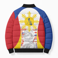 Philippines Flag Day Bomber Puffer Jacket Filipino Feather Pattern