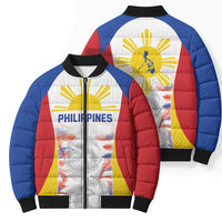 Philippines Flag Day Bomber Puffer Jacket Filipino Feather Pattern