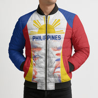 Philippines Flag Day Bomber Puffer Jacket Filipino Feather Pattern