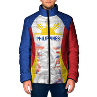 Philippines Flag Day Padded Jacket Filipino Feather Pattern
