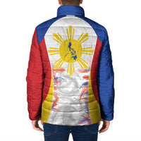 Philippines Flag Day Padded Jacket Filipino Feather Pattern