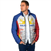 Philippines Flag Day Padded Jacket Filipino Feather Pattern