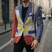 Philippines Flag Day Blazer Filipino Traditional Igorot Tribal Pattern