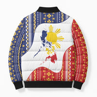 Philippines Flag Day Bomber Puffer Jacket Filipino Traditional Igorot Tribal Pattern