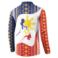 Philippines Flag Day Button Sweatshirt Filipino Traditional Igorot Tribal Pattern