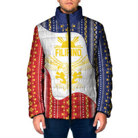 Philippines Flag Day Padded Jacket Filipino Traditional Igorot Tribal Pattern