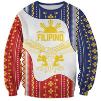 Philippines Flag Day Sweatshirt Filipino Traditional Igorot Tribal Pattern
