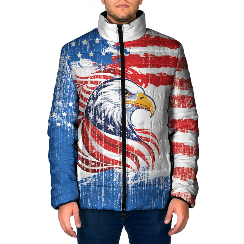 United States Flag Day Padded Jacket Proud To Honor The Stars And Stripes