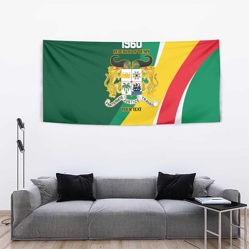 Benin Independence Day Personalized Tapestry Since 1960 Fraternite Justice Travail - Wonder Print Shop