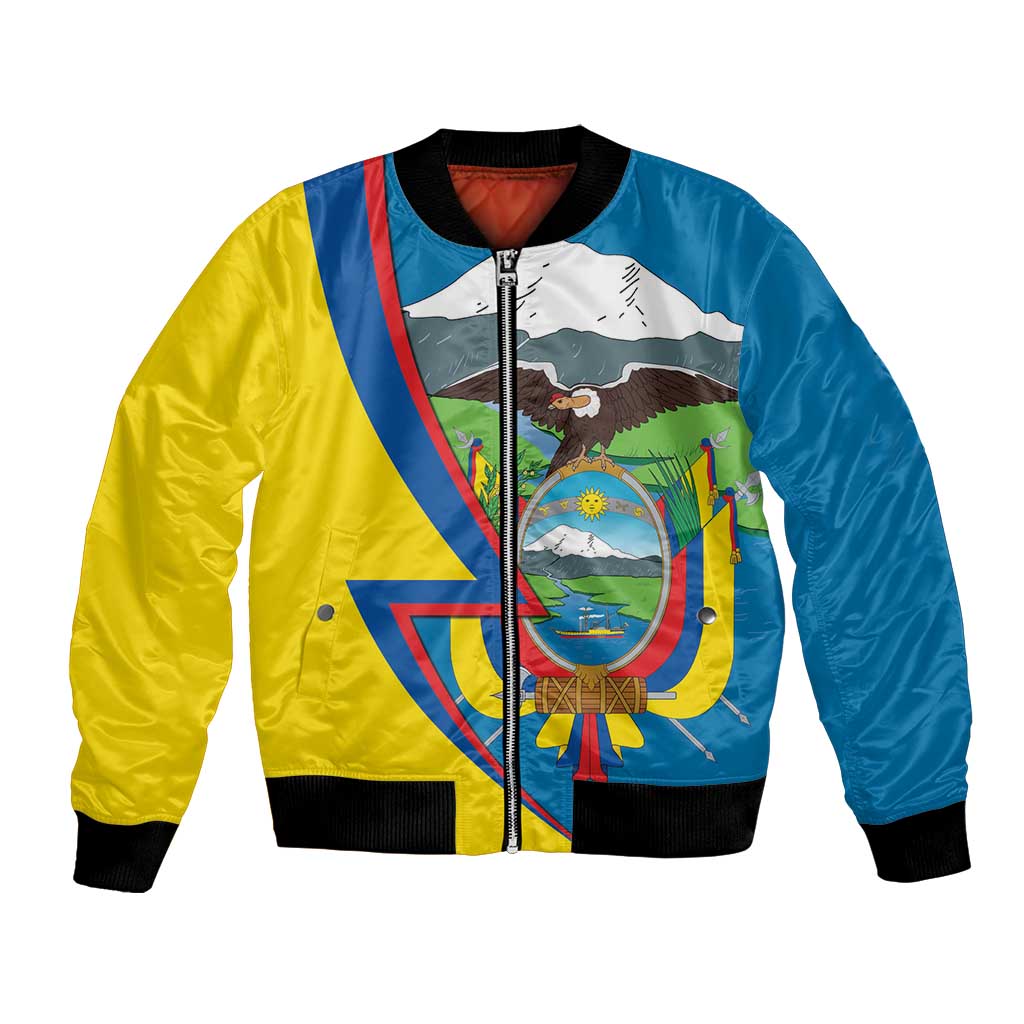 Ecuador Independence Day Personalized Bomber Jacket Pro Deo Patria et Libertate - Wonder Print Shop