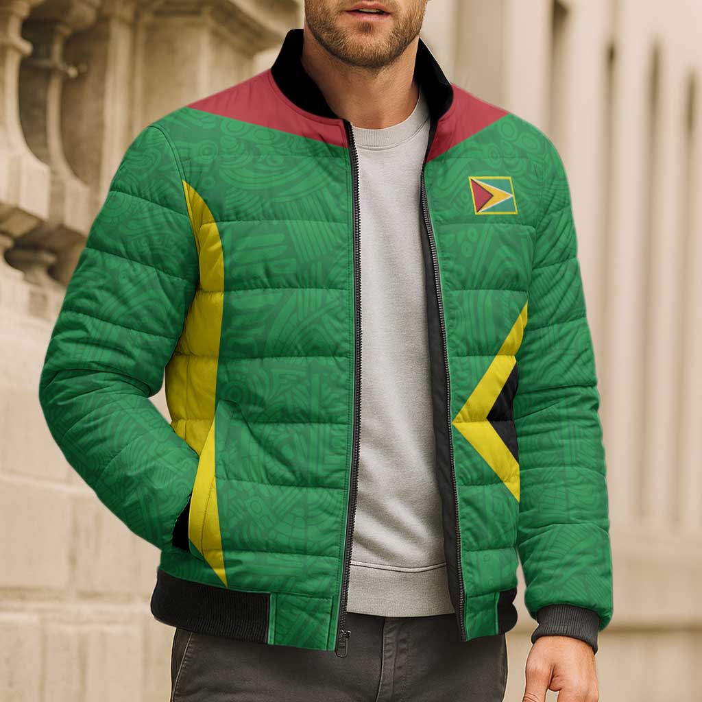 Golden Jaguars Fan Pride Custom Bomber Puffer Jacket Support Green Gold and Glory - Wonder Print Shop