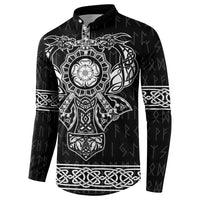 Vikings from Yorkshire Button Sweatshirt Black Spirit of Jorvik - Wonder Print Shop