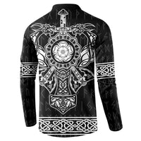 Vikings from Yorkshire Button Sweatshirt Black Spirit of Jorvik - Wonder Print Shop