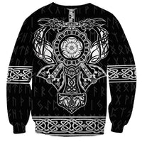 Vikings from Yorkshire Sweatshirt Black Spirit of Jorvik - Wonder Print Shop