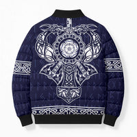 Vikings from Yorkshire Bomber Puffer Jacket Blue Spirit of Jorvik - Wonder Print Shop