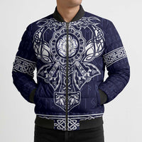 Vikings from Yorkshire Bomber Puffer Jacket Blue Spirit of Jorvik - Wonder Print Shop