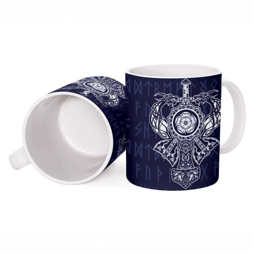 Vikings from Yorkshire Ceramic Mug Blue Spirit of Jorvik - Wonder Print Shop