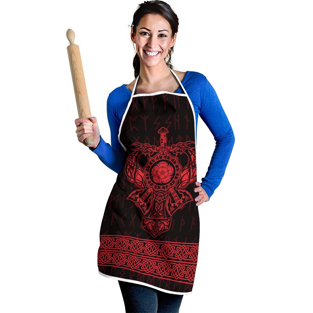 Vikings from Yorkshire Apron Red Spirit of Jorvik - Wonder Print Shop