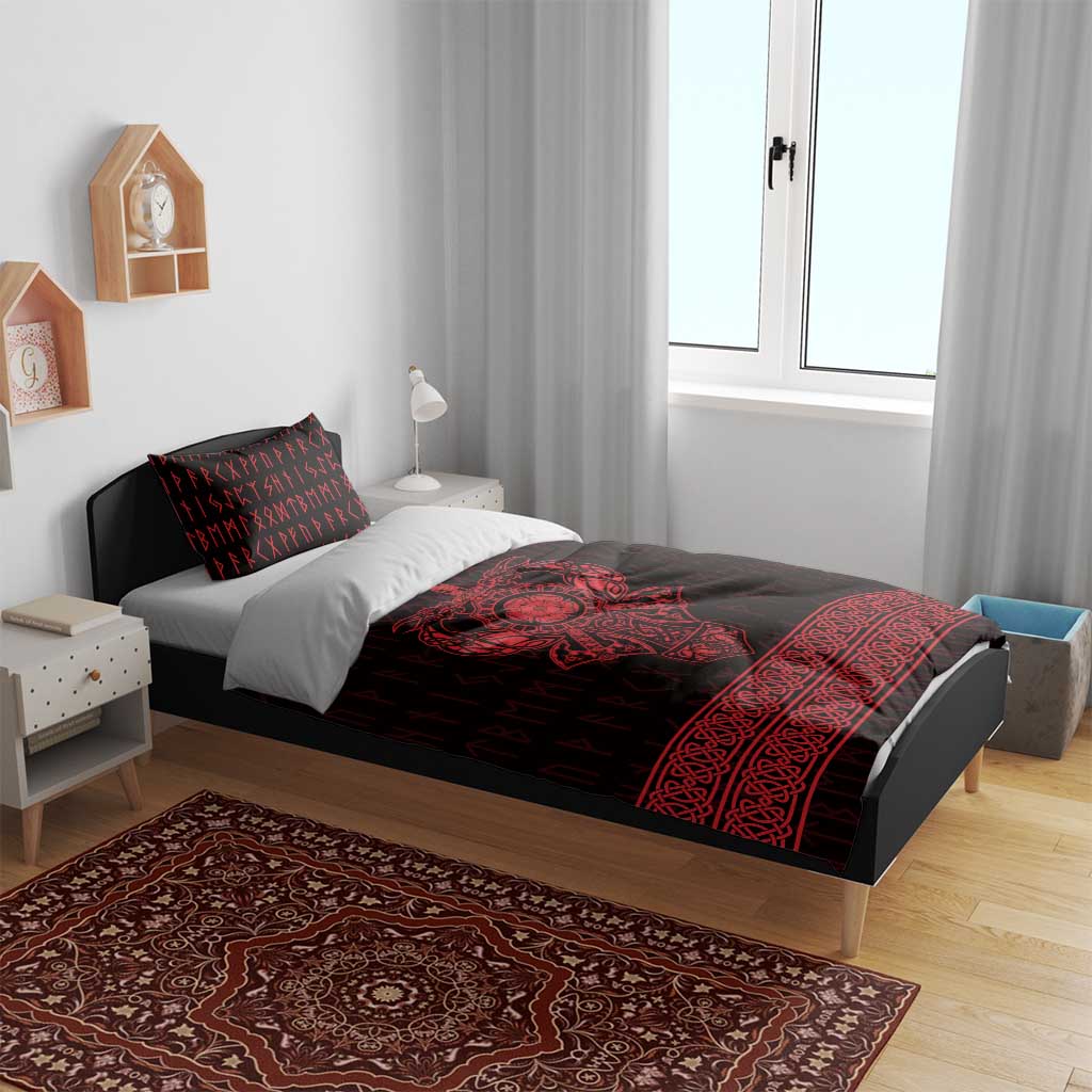 Vikings from Yorkshire Bedding Set Red Spirit of Jorvik - Wonder Print Shop